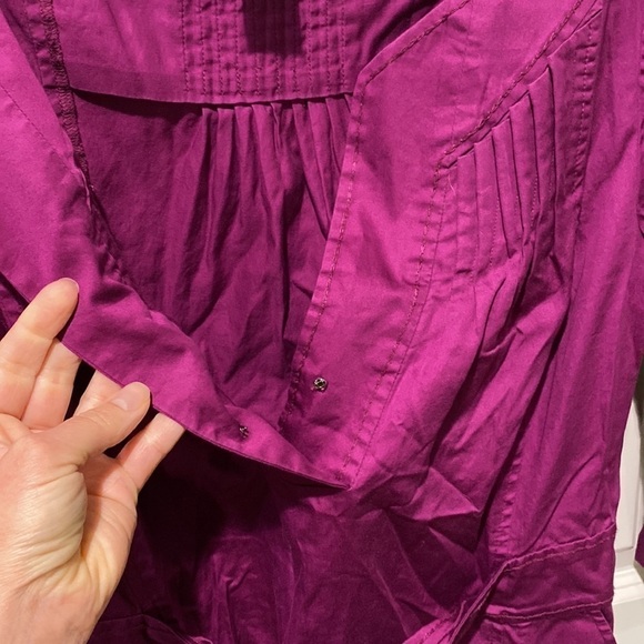 DVF Pleat Detail Half Sleeve Sheath Dress - Picture 9 of 9